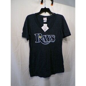 Campus Lifestyle Tampa Bay Rays Women's Large V Neck T-Shirt Navy